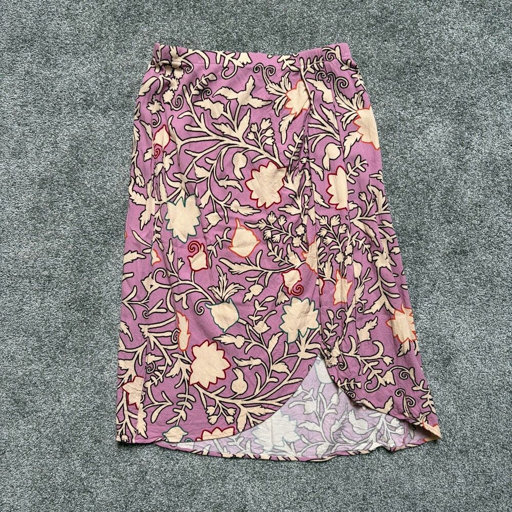 Knox Rose Women's Purple Multicolor Floral Skirt - Size Small